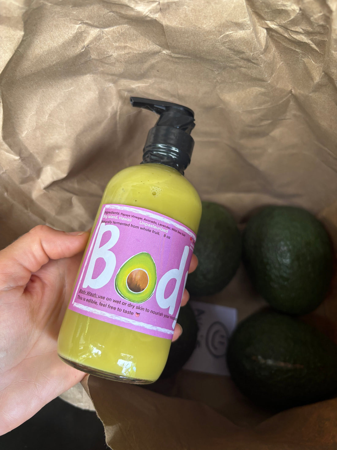 Avocado Papaya Vinegar Body Wash: Preserving Nature's Abundance