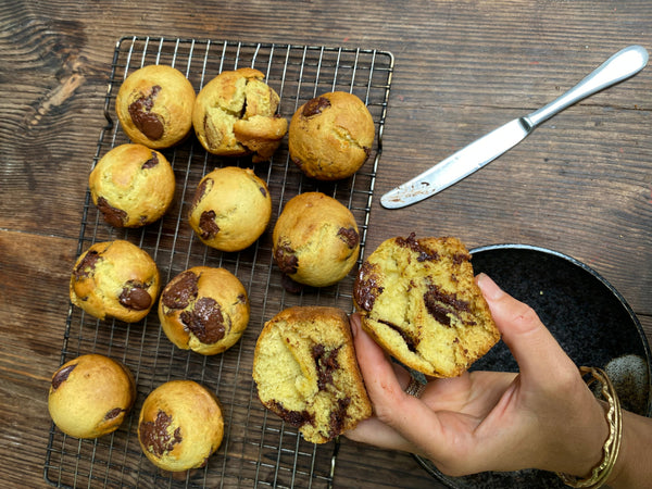 Avocado Chocolate Sourdough Vinegar Muffins